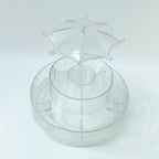 Spinning makeup and jewellery holder