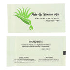 Individually wrapped aloe makeup remover wipes for hygiene and convenience