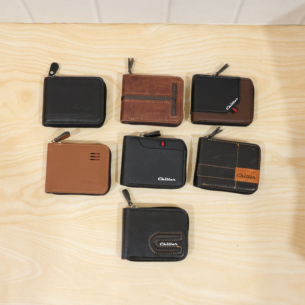 Lifestyle image of zip-around compact cardholder wallet
