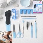 Complete 11 in 1 manicure pedicure kit with nail cutter and foot file
