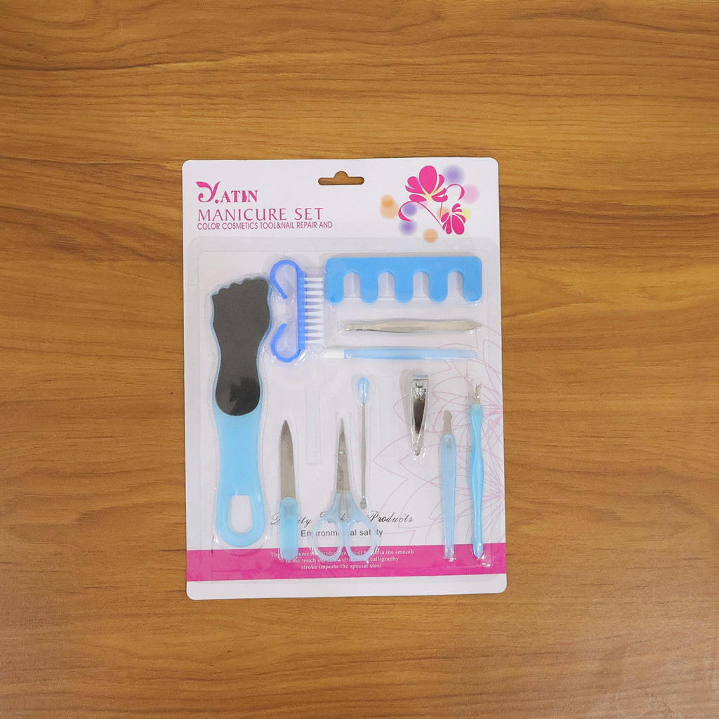 Home manicure pedicure set with stainless steel tools