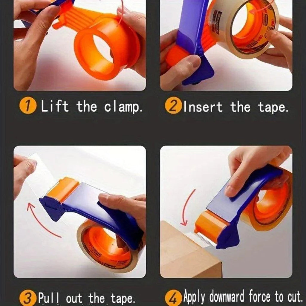 Detail shot of the tape roll slot on the 60mm hand tape dispenser.