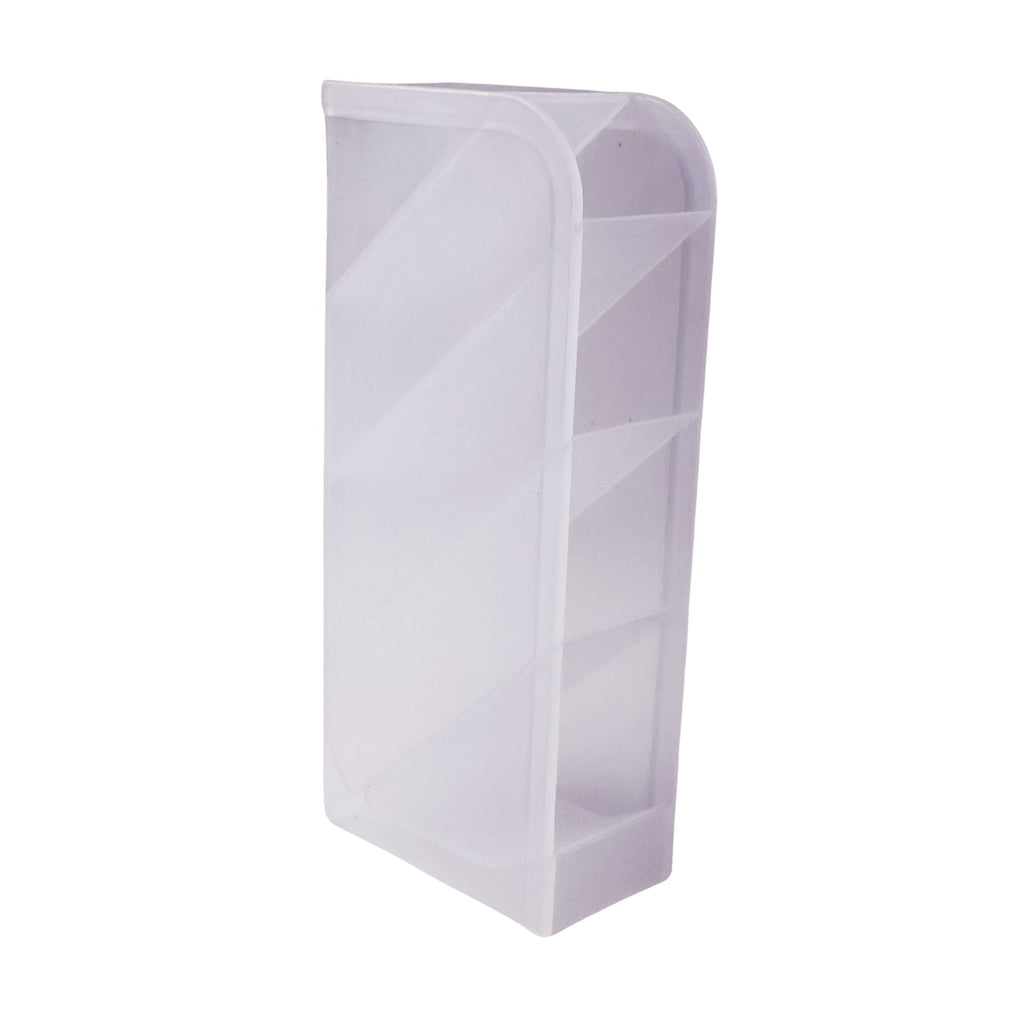 Stationery organizer with transparent compartments for office desk