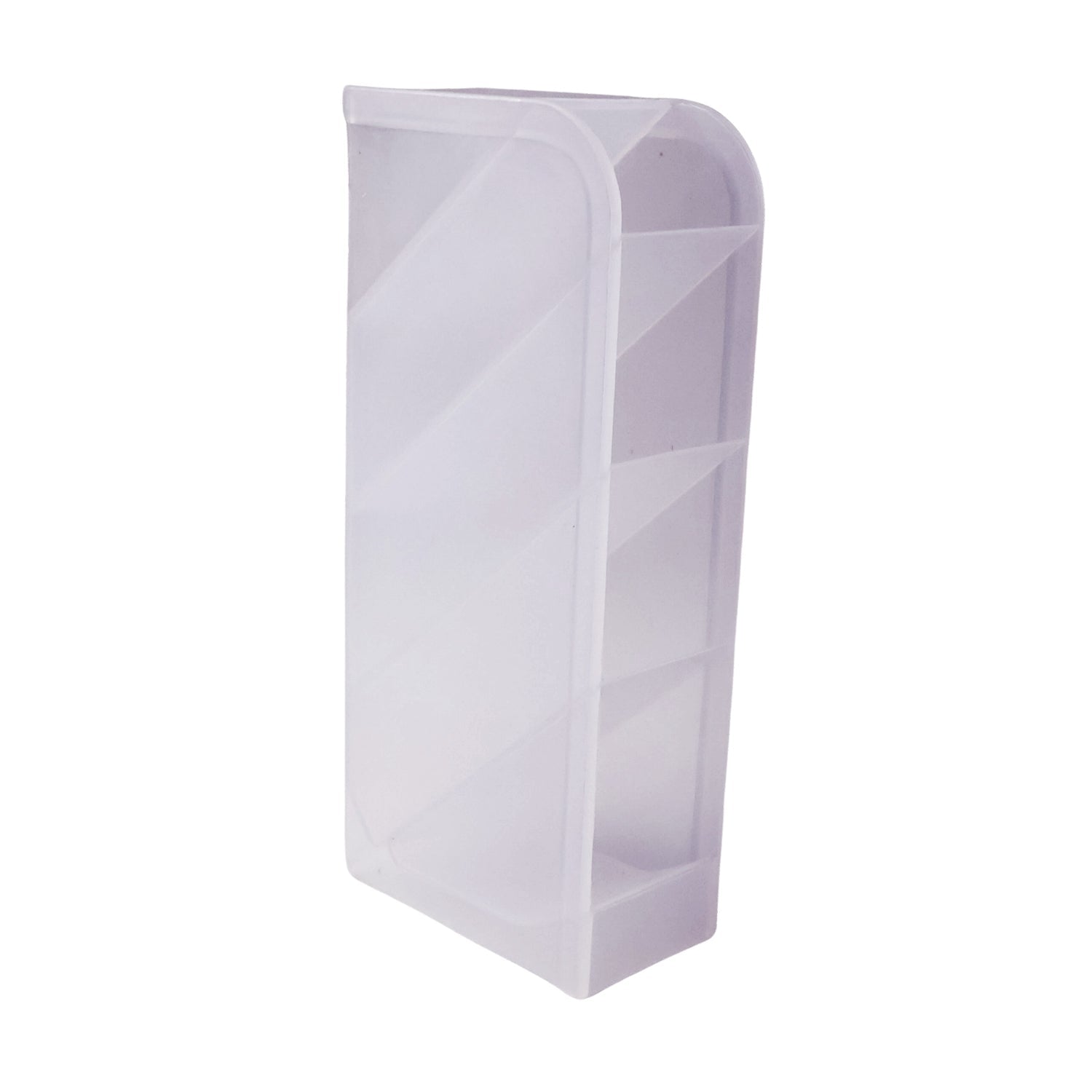 Stationery organizer with transparent compartments for office desk