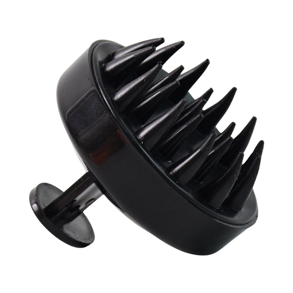 Soft silicone bristles of scalp massager shampoo brush providing gentle massage