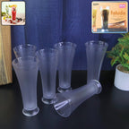 Set of 6 matt finish plastic glasses, 300ML each, ideal for faluda and shakes