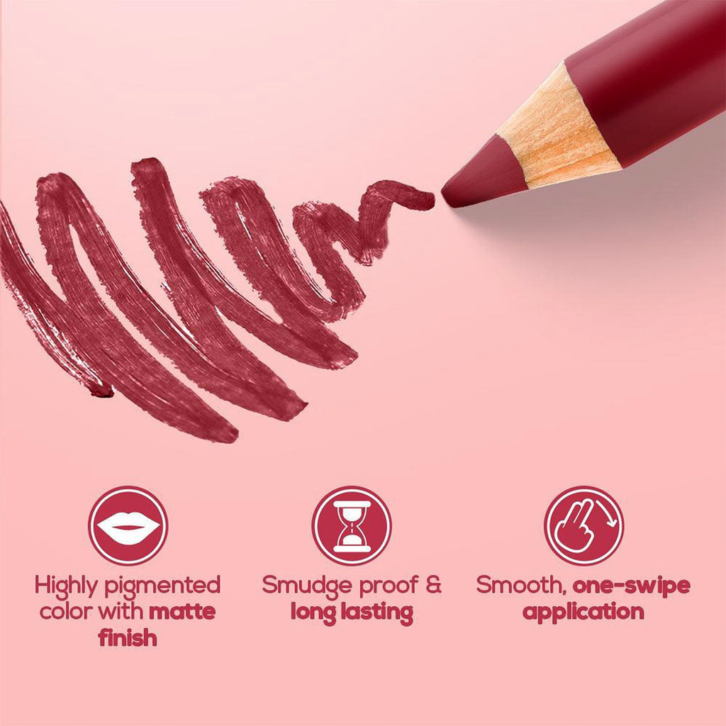 Assorted matte lip pencil colors in 12-piece set