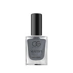 Woman showcasing her hands with quick-dry Calm Grey Matte Nail Polish.