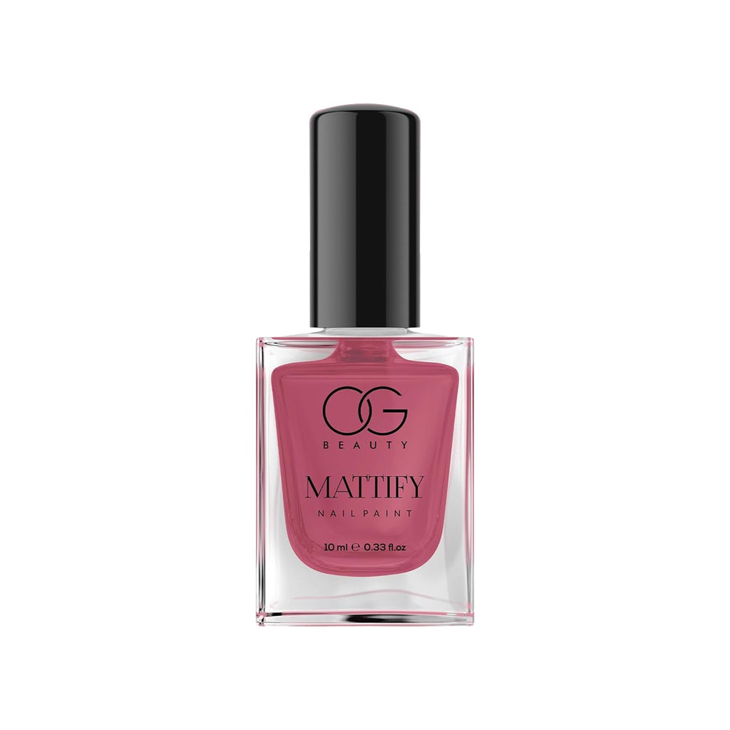 Compact 10 ML bottle of Mattify Pink Nail Paint ideal for travel and daily use