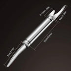 Close-up view of stainless steel corer and slicer for food preparation