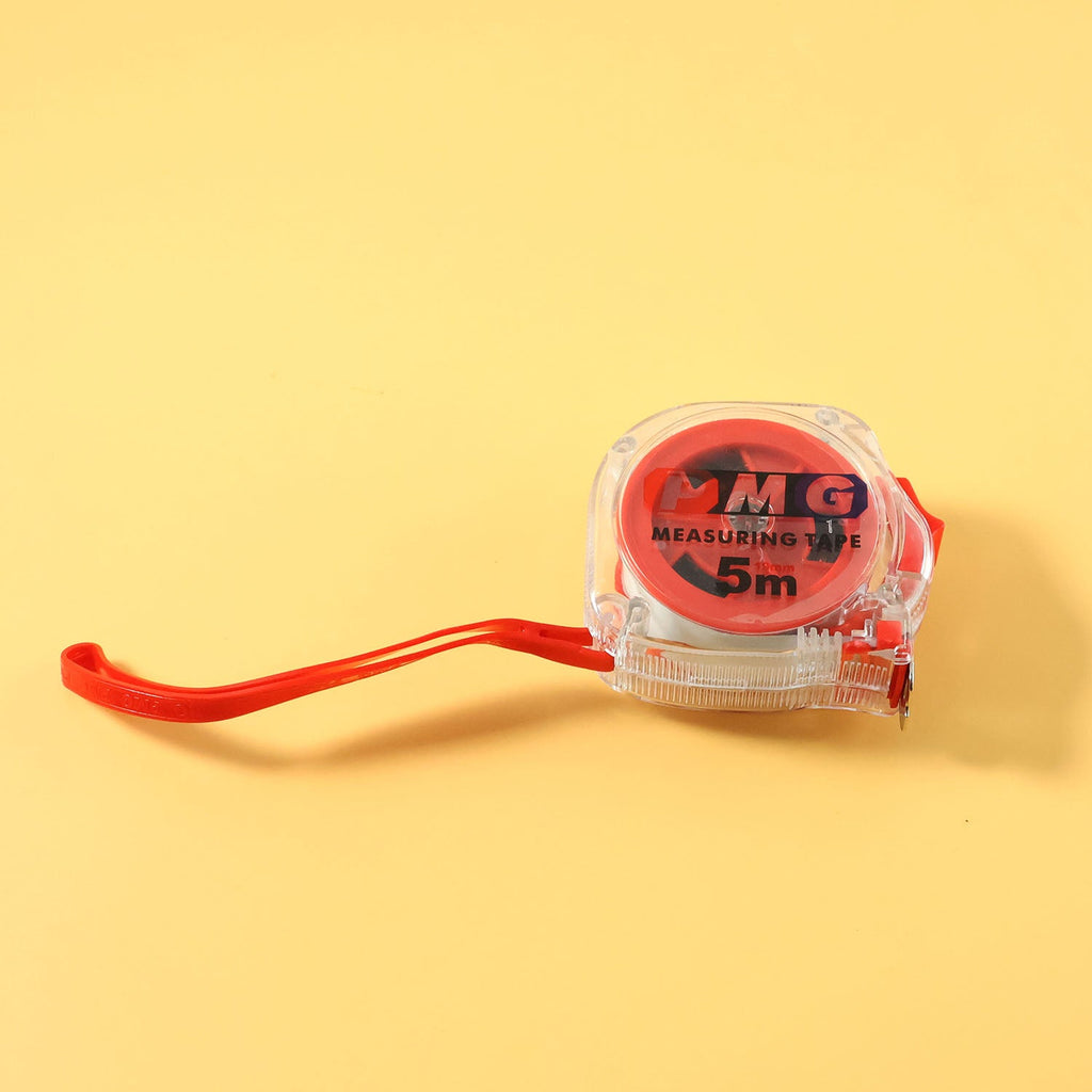 Compact BoltForce 5-meter measuring tape on a clean background, highlighting its portability.