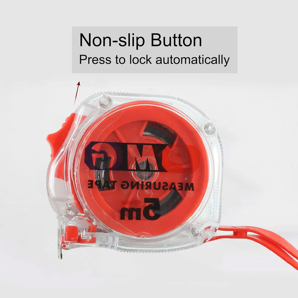 Flexible curved metal blade of the BoltForce measuring tape, ideal for irregular surfaces.