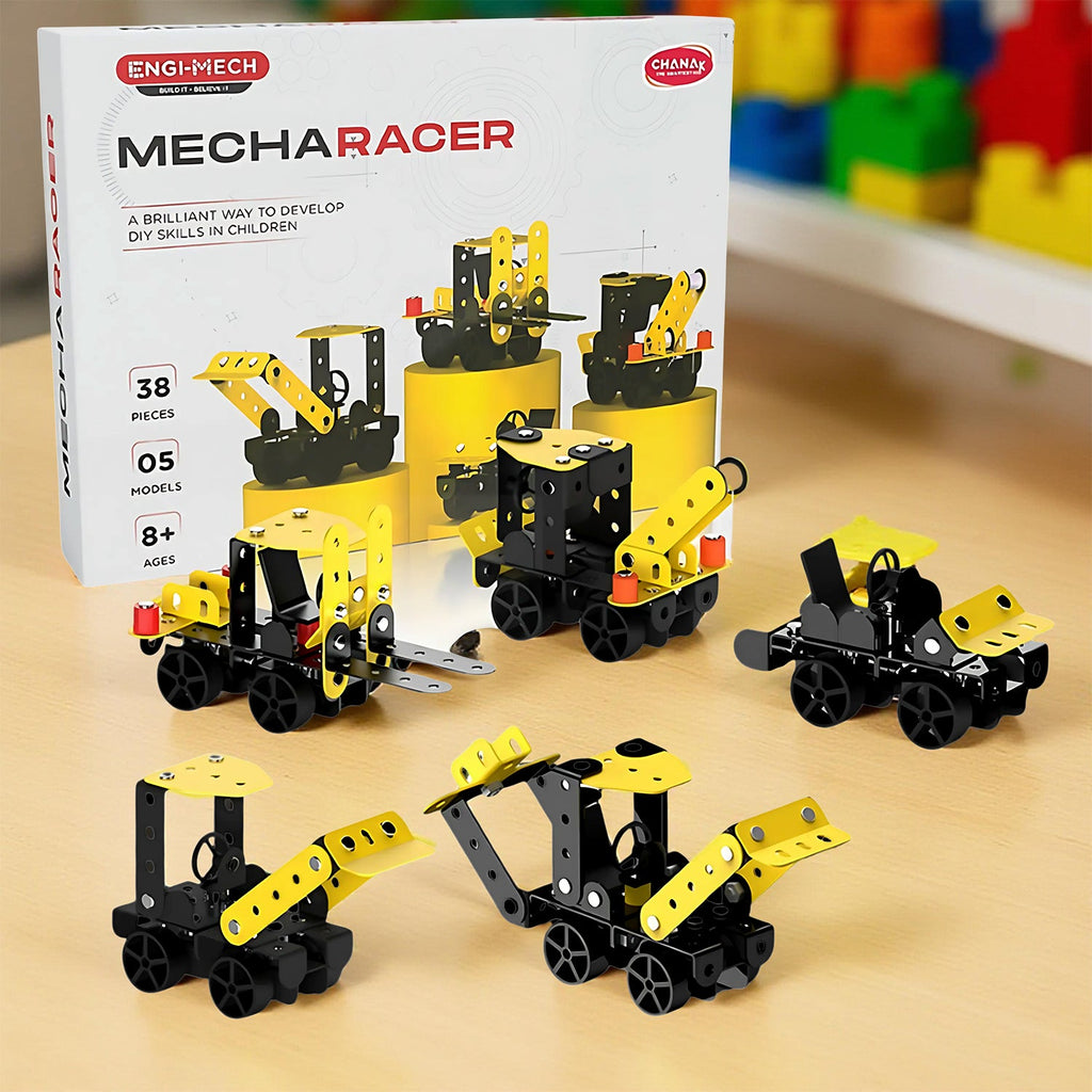 Aditi Mecha Racer 5-in-1 STEM DIY Construction Kit with parts and tools