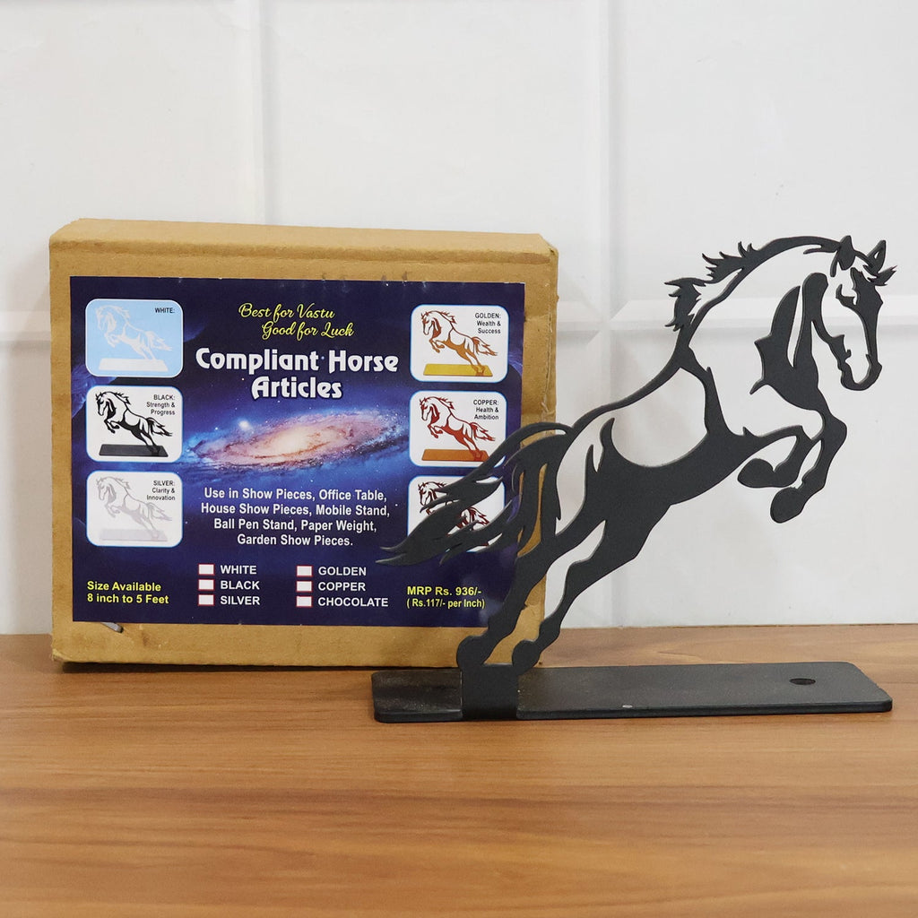 Minimalist black horse sculpture perfect for gift and decor