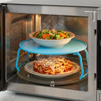 Microwave-safe plastic tray ideal for reheating and serving