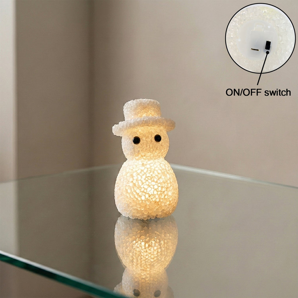 Cute snowman decorative LED lamp with gentle light diffusion for home decor