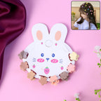 Kids mini hair claw clips in pastel colors with mix shapes on white background