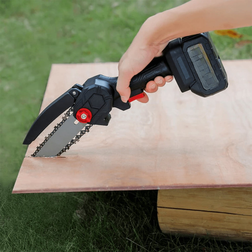 Electric chainsaw designed for home garden and DIY use