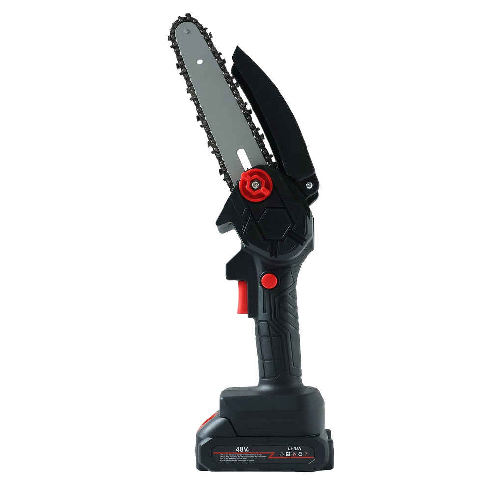 Handheld mini chainsaw with rechargeable battery for gardening