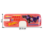 Close-up of the fun LED lighting feature activated within the pencil box for visibility.