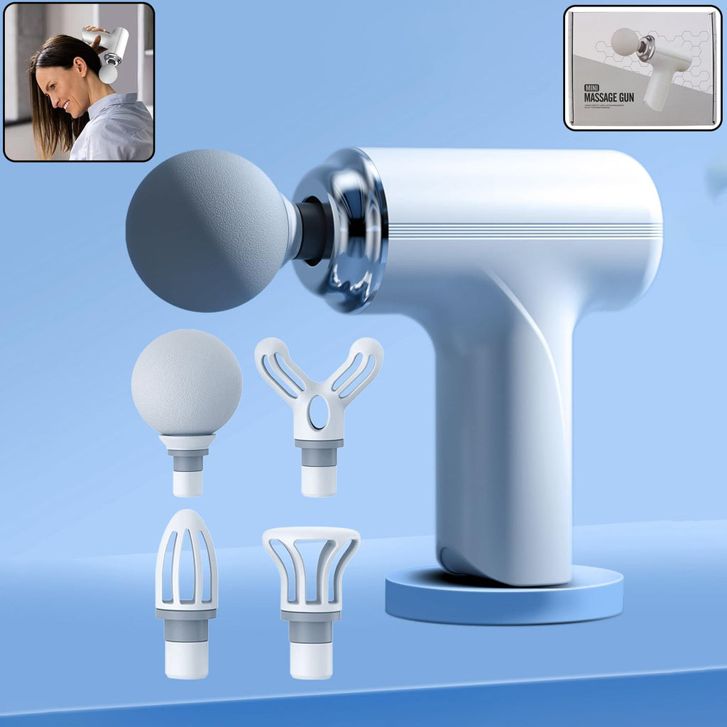 Electric massage gun delivering vibrating therapy for muscle relief