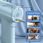 Electric massage gun showing multiple interchangeable heads for targeted muscles