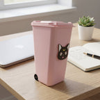 Small pen stand in mini trash can design