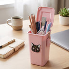 Small cute desk pen holder in trash can design