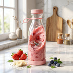 Electric juicer blender in use for blending drinks