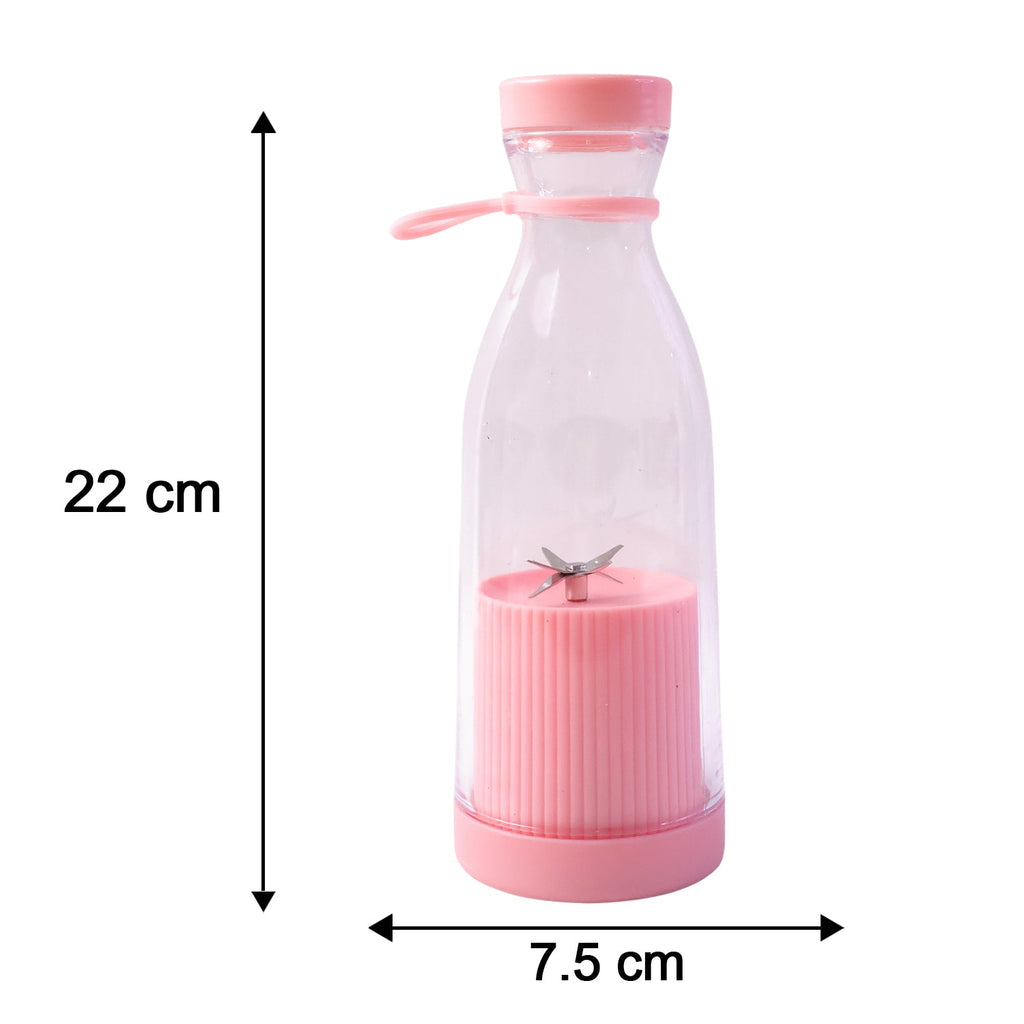Size comparison of portable electric juicer bottle