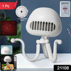 Portable USB mini fan with flexible tripod stand for desktop use