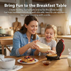 Side view of the portable Mini Waffle Maker with its sleek design.