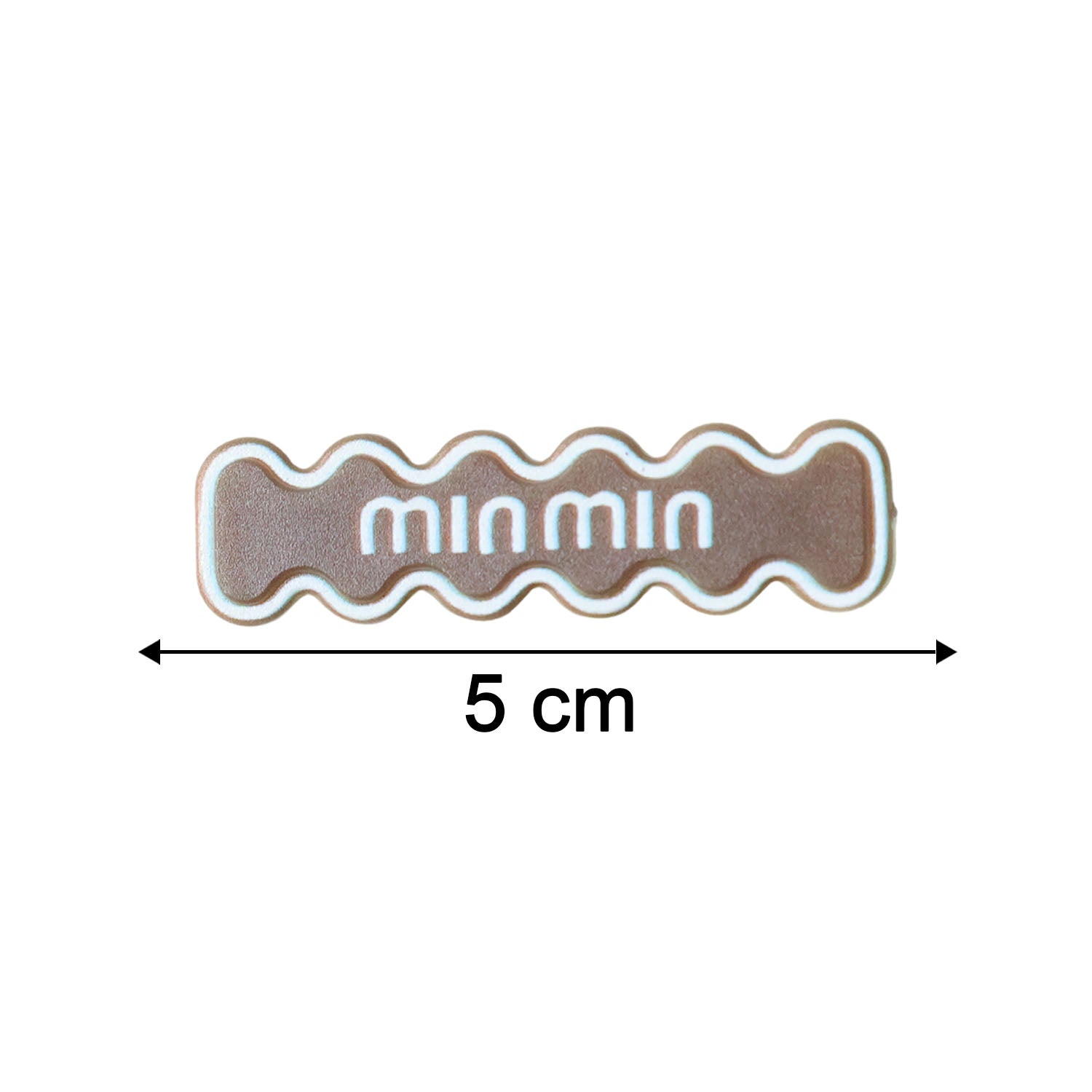 Size illustration of wavy hair clips showing their dimensions