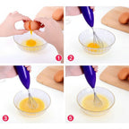 Ergonomic handheld milk whisk for coffee and tea
