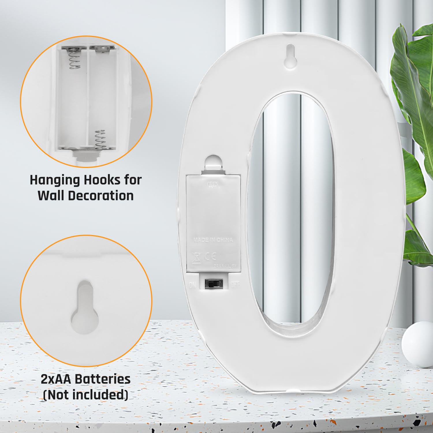 Durable plastic LED decorative night light designed for easy placement and gifting