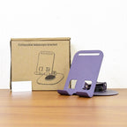 Live view of a smartphone held securely by the  foldable mobile stand.