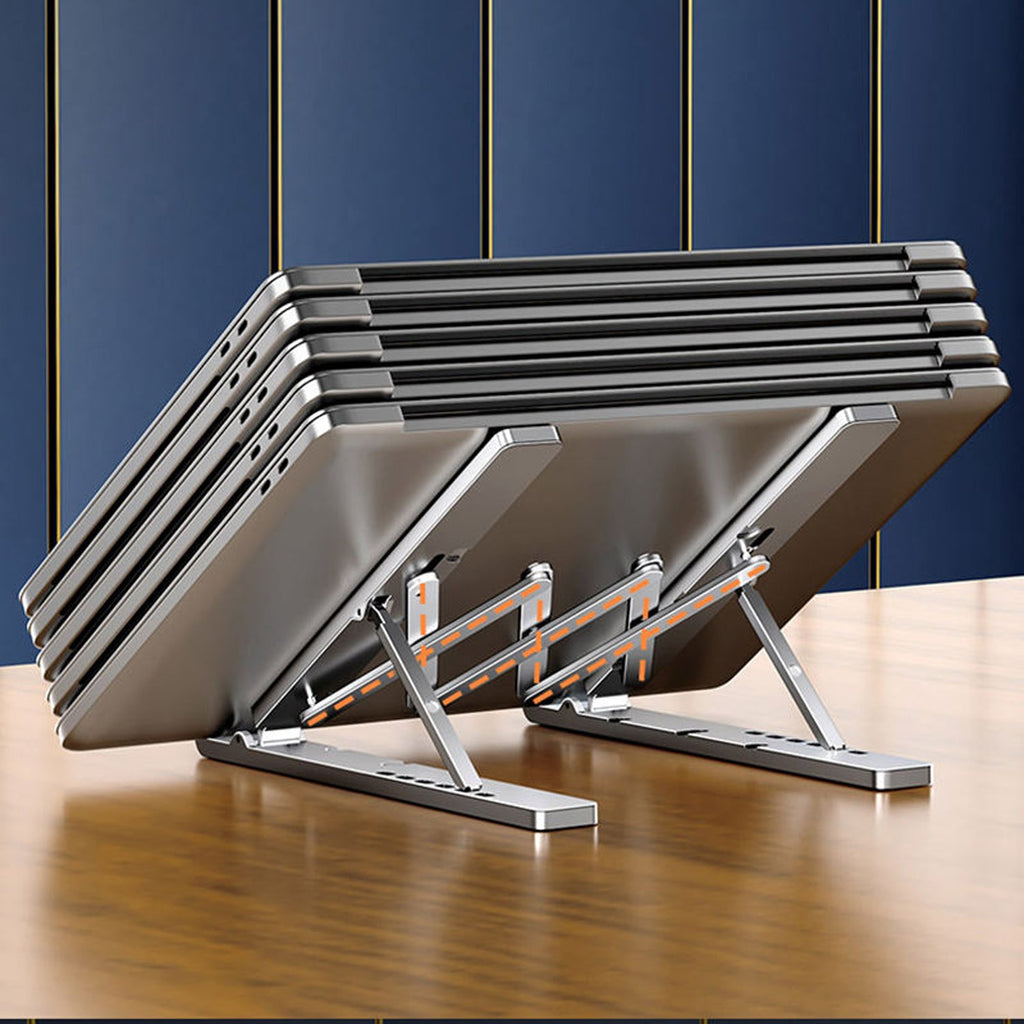 Portable lightweight aluminium laptop stand for travel