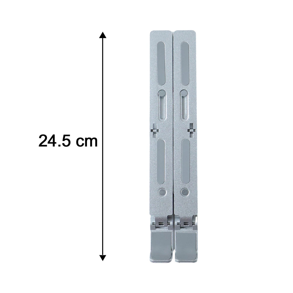 Size diagram of foldable aluminium laptop stand