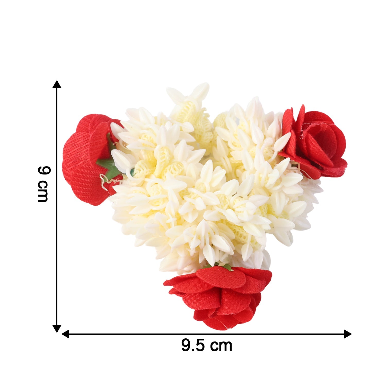 Soft and flexible artificial flower gajra hair accessory for comfortable wear