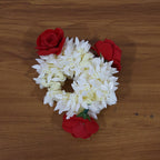 Traditional artificial flower gajra hair accessory with vibrant floral design
