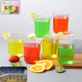 Set of 6 transparent plastic mojito glasses each 300ml