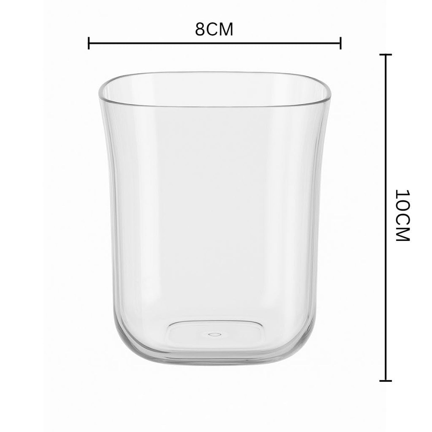 Clear plastic mojito glasses designed for casual and festive use