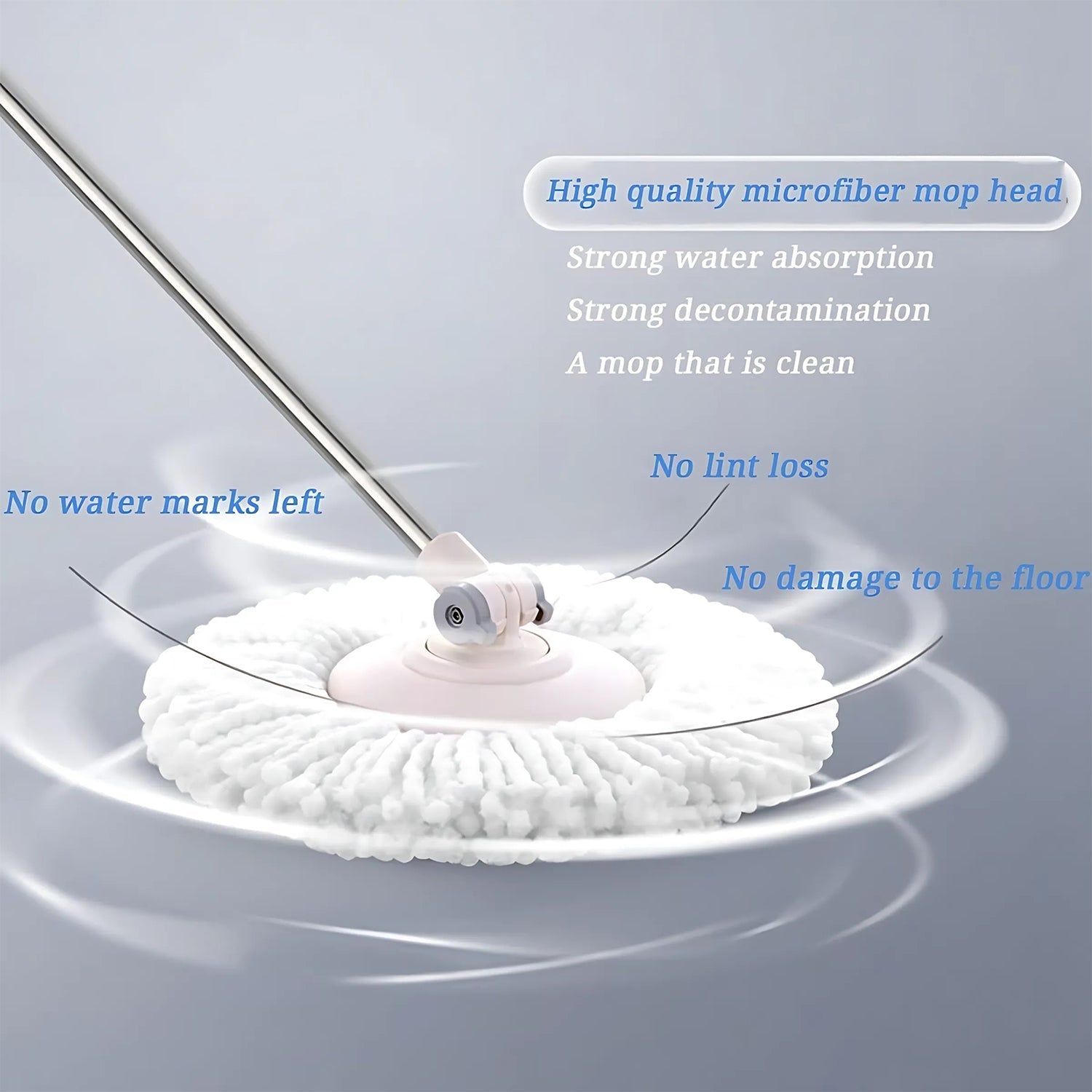 Microfiber mop head refill pad suitable for multiple floor types