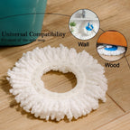 Microfiber mop head refill compatible with 360° spin mop handles