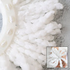 Close-up of microfiber spin mop refill head