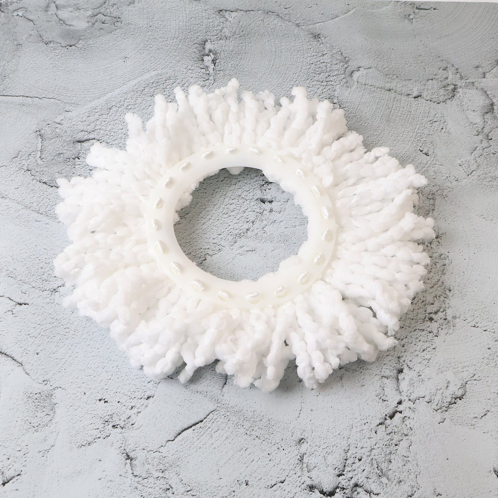 Durable 360° rotating microfiber spin mop head