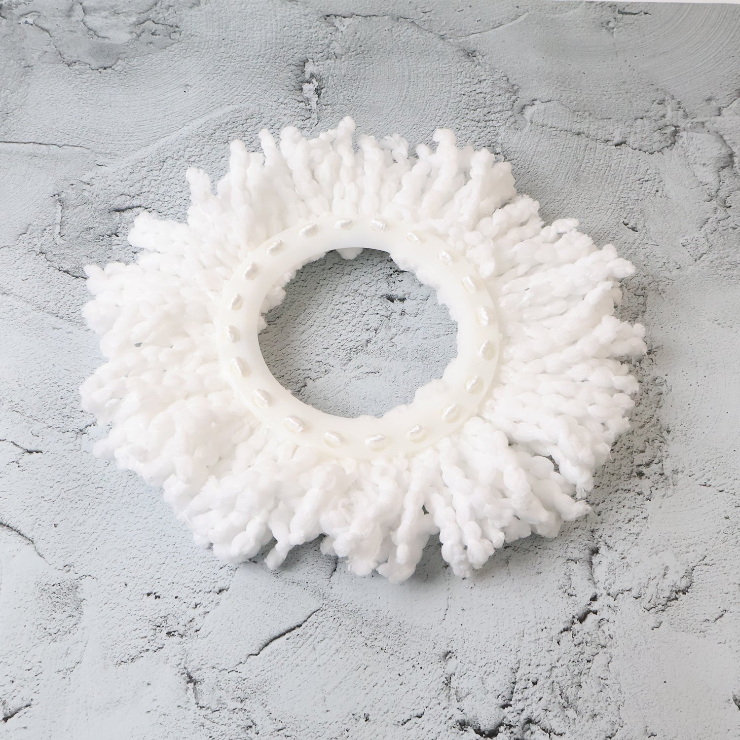 Durable 360° rotating microfiber spin mop head