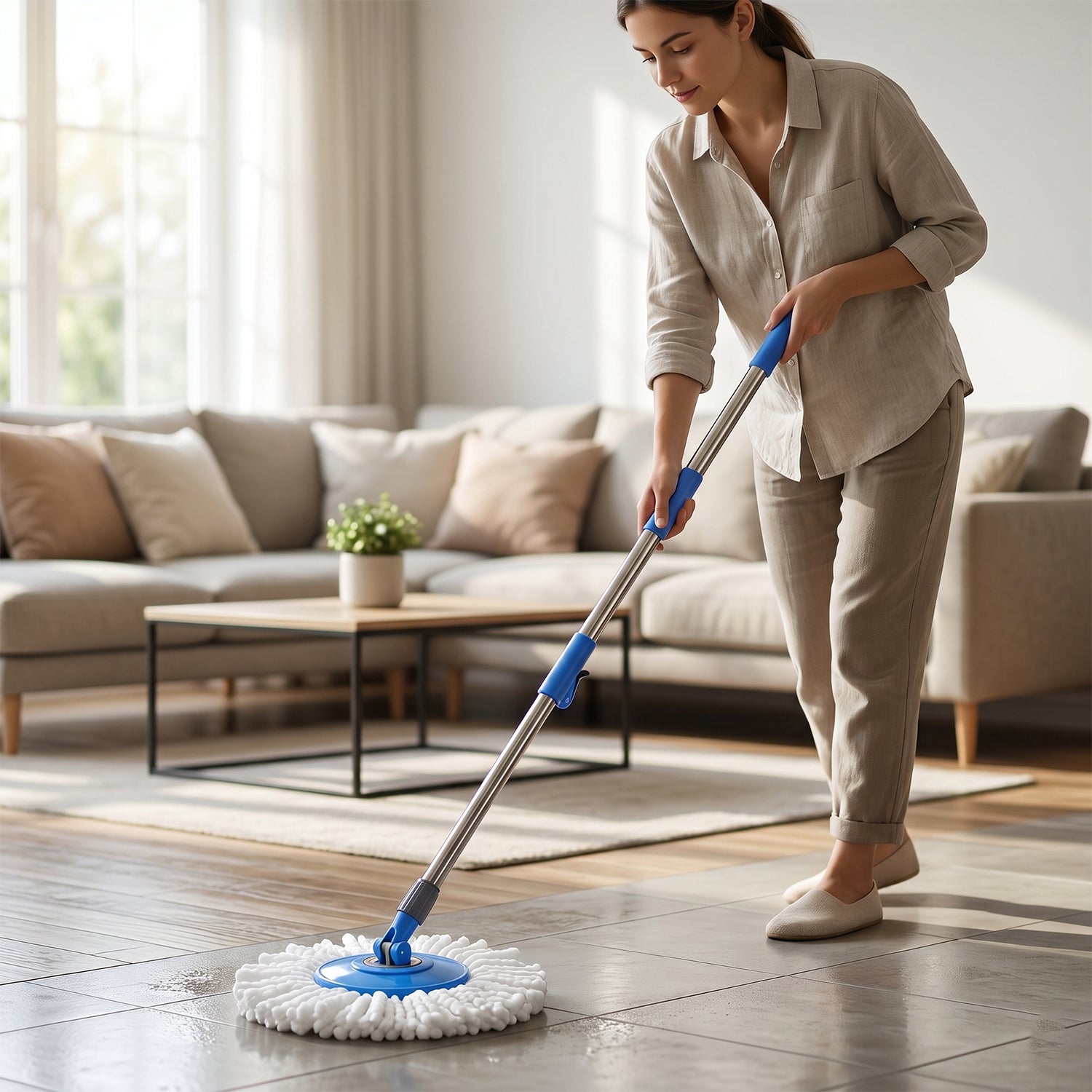 easy wring microfiber spin mop bucket for effective cleaning