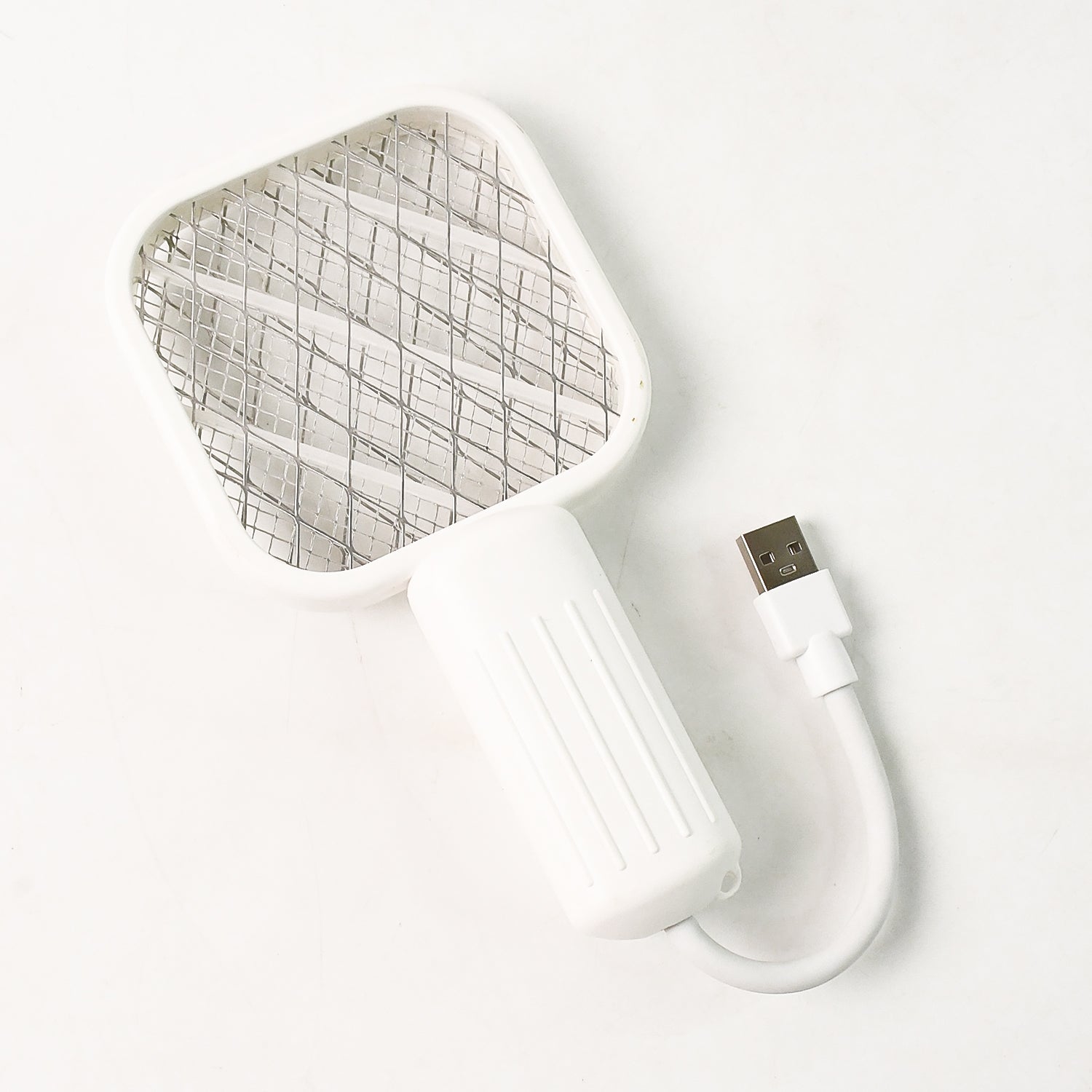 Safe triple-layer mesh electric mosquito swatter racket