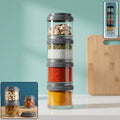 Stackable multipurpose storage container set for kitchen organization